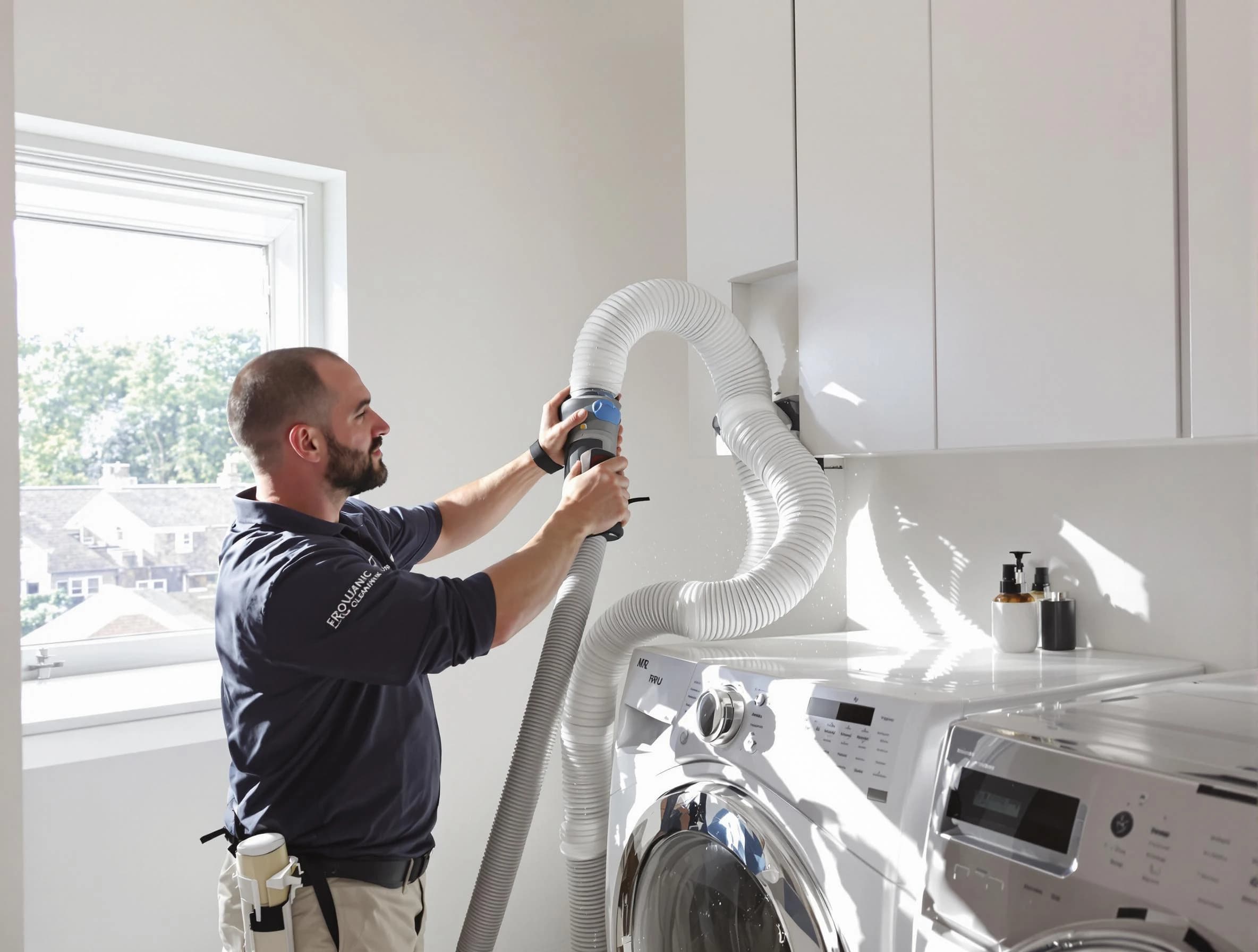Certified Eagle Mountain Dryer Vent Cleaning technician performing dryer vent cleaning in Eagle Mountain
