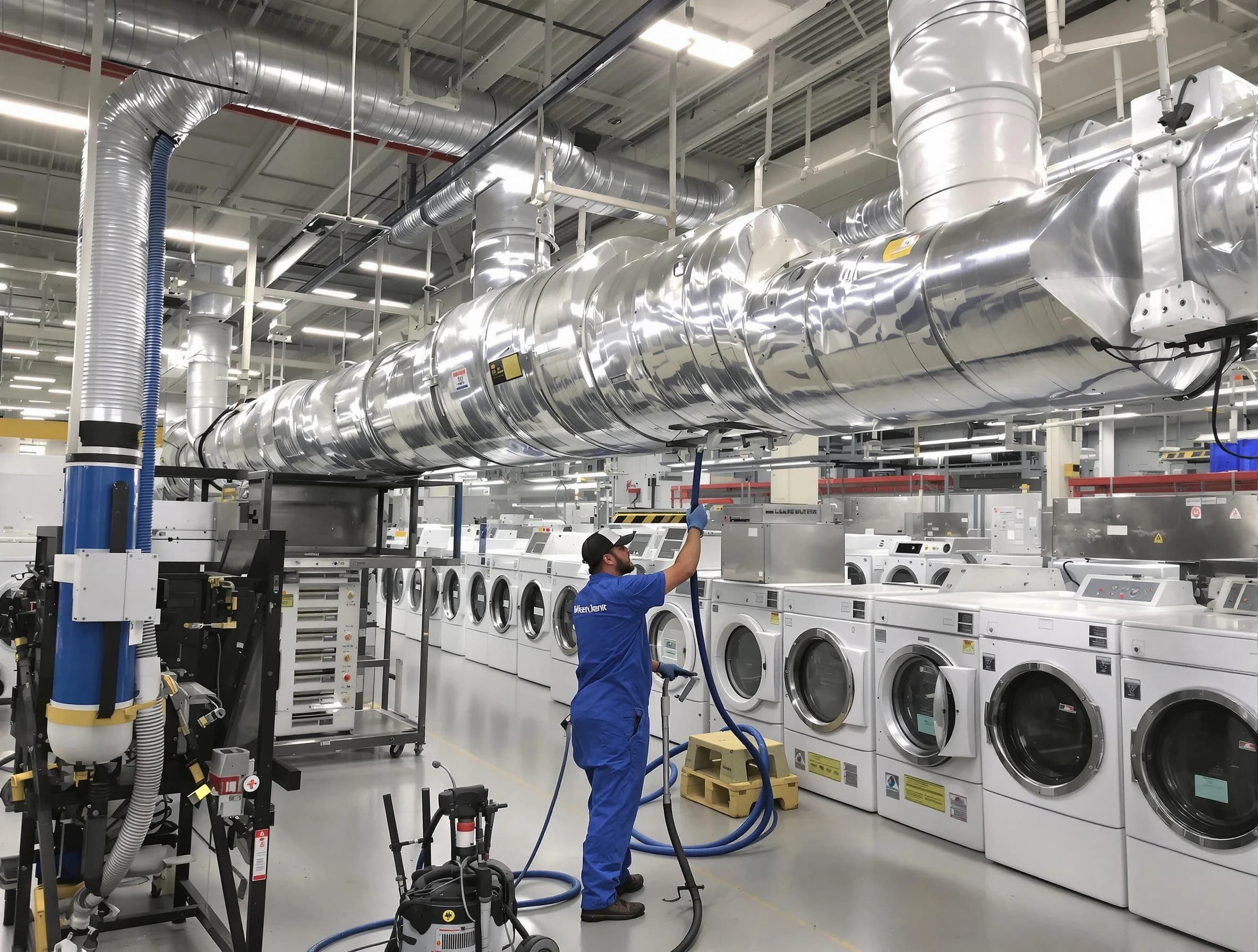 Eagle Mountain Dryer Vent Cleaning team performing heavy-duty industrial dryer vent cleaning in Eagle Mountain